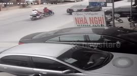 Two lucky girls escaped death in the accident