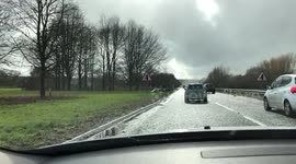 Car fire on a303