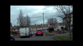 Car without driver rolls across road - but not a driverless car