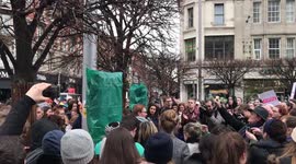 Dublin Rape Crisis Centre CEO Noeline Blackwell addresses #IBelieveHer protest