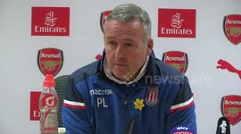 Stoke boss Paul Lambert ask journalist if he is an Arsenal fan