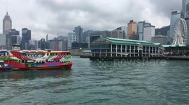 Hong Kong - Star Ferry approaching the pier at Central
