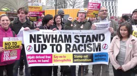 We Stand Together: Solidarity, Peace and Unity, Stratford station, London, UK