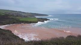 Possible Dumped silt being washed up plymouth devon