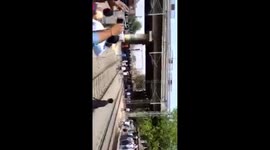 Train protest
