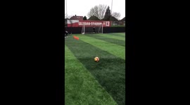 Mum takes free kick