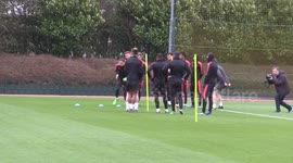 Fun & games in Arsenal training ahead of Europa League quarter-final