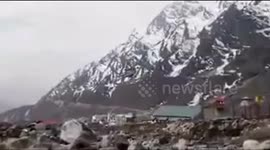 Chilling moment Indian Air Force chopper crashes while landing