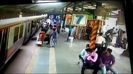 Woman risks death by jumping out of moving train to retrieve dropped handbag