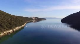 beautiful Mediterranean sea from the air