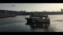 Ferry Boat moving away from the pier