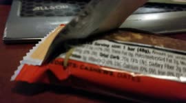 maggot in a protein bar