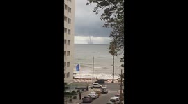 Huge waterspout spotted off Uruguay coast