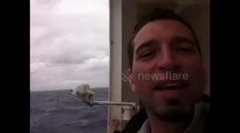 Sailboat Rescue at sea by cruise ship