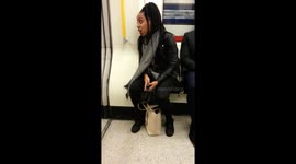 Screaming Crazy Girl on the London Underground 2015 Part 1
