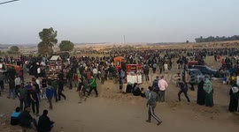 General scene from the #GreatReturnMarch in Gaza Strip