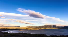 Lake Henshaw Lenticular Wave Cloud Sunset Timelapse