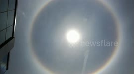 Beautiful solar halo phenomenon in southern China