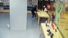 Glass door at phone store shatters over boy