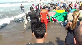 Ballena varada en punta mogotes Mar del Plata 8 de Abril 2018 NRO 2