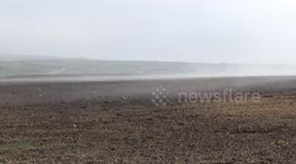 Heat wave in Cornwall makes fields 'look like they're on fire'