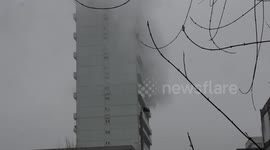 Fire breaks out on 13th floor of London tower block