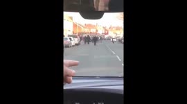 Liverpool v Everton hooligans, April 2017.