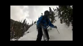 Skier catches his own faceplant into snowy hillside on GoPro