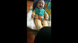 Baby laughing at maximum potential