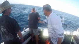Fishing buddies play hilarious prank on the new guy