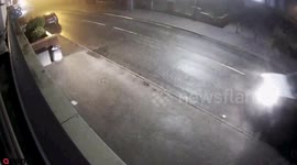 Dramatic CCTV shows ram raiders trying to rip cash machine from shop using digger before smashing police car windscreen