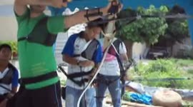 Archery in Bangkok (19a): My shooting form (July 2010)