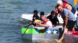 cowes week 2014 cardboard boat race family sunday