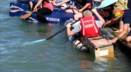 Cowes Week 2014 cardboard boat race