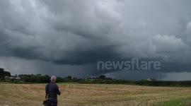 Thunderstorm Structure With Photographer In Frame
