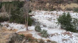 Wall Of Water! Incredible flash flood in Forest Falls today. PT 2.