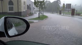 Storm Intense Rainfall & Road Flooding - N. Ireland - Aug 5th 2014