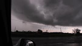 Cloud to Ground Lightning Bolt - N. Ireland (55 secs In) Aug 5th 2014