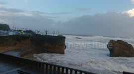 Christine storm In Biarritz March 3, 2014