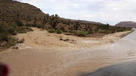 Flooding after 8/4/14 rains in Las Vegas at Red Rock Canyon National Conservation Area