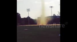 Dust devil hits park in Brooklyn
