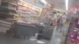 Roof Collapses In Morrisons Supermarket - August 2014 Hurricane Bertha