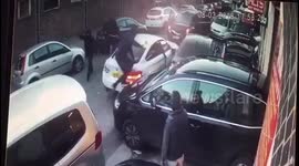 London Gang war erupts with car crash and violence caught on cctv