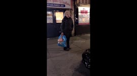 Crazy Russian Grandma Goes Off On Teenagers