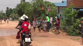 Children in rural Thailand celebrate the country’s songkran new year