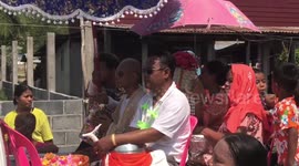 Villagers in rural Thailand celebrate country’s New Year
