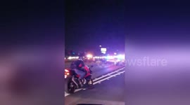 Police arrest suspect of stolen car on California freeway after long chase