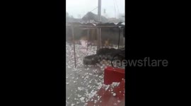 Hailstorm with stones the size of golf balls batters Indian village