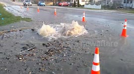 Southeastern Ave. water main break.