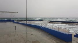 Stormy weather in Malta.